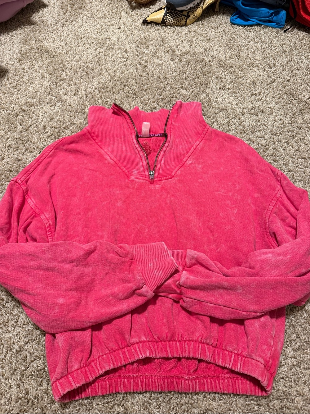 Fp movement Pink Half-Zip Pullover Sweatshirt